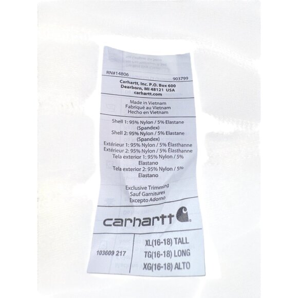 Carhartt Womens Fitted Utility Pants XL Tall Nylon & Spandex - Picture 6 of 11